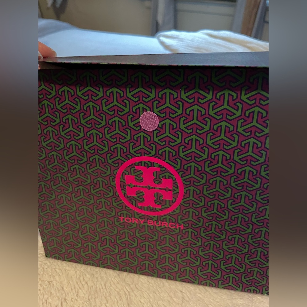 Tory Burch Purple Pink Navy Gift Packaging Bag Box - Picture 13 of 13